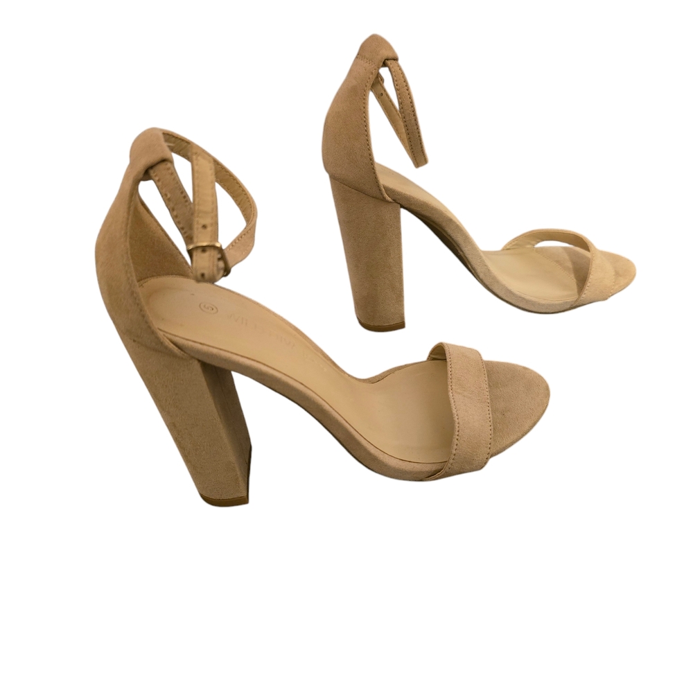 Elegant Beige High Heel Sandals